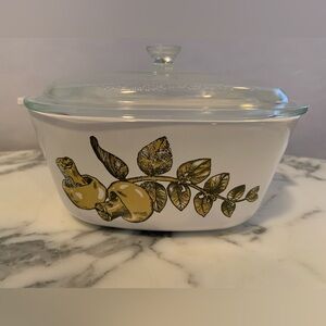 Vintage Corning Ware RARE Nature’s Bounty Mushroom 2.5 QT Casserole + Lid